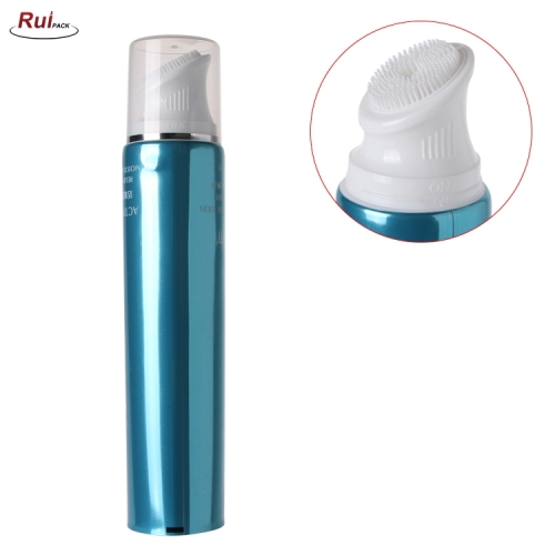 40mm ABL Gradient Laminated Aluminum Plastic Soft Squeeze Cosmetic Packaging Face Cleanser Face Wash Tube With Brush RP-TBLT11