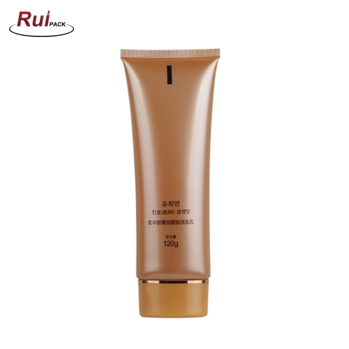 wholesale empty 30mm,35mm,40mm Gold plastic PE cosmetic squeeze printing tube with flip top cover