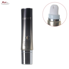 Fine Oval 22*36mm Shape ABL Gradient Laminated Aluminum Plastic Soft Squeeze Cosmetic Packaging Face Cleanser Face Wash Tube With Brush RP-TBLT20