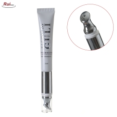 19mm(15g) Metal applicator empty Eye Cream cosmetic PE lip gloss soft plastic tubes with metal zinc applicator Electric SINGLE TUBE RP-TBPT61