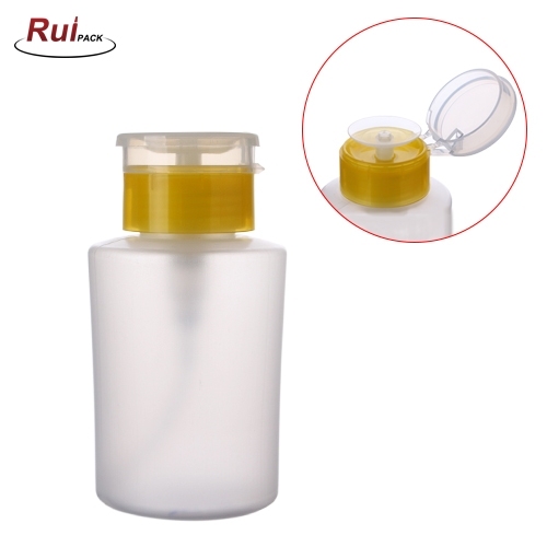 150ml 33/410 empty and refillable PE bottle with nail polish pump