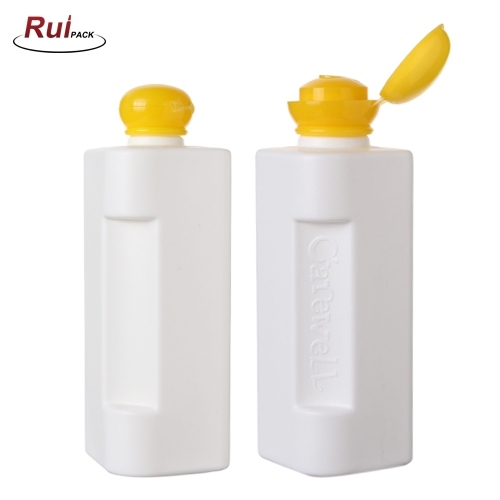 200/300/400ml HDPE plastic bottle customzied shape PE bottle with PP flip top cap