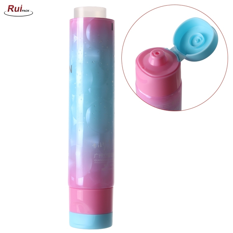 35mm+50mm Empty PE double cosmetic squeeze tube with flip over cap RP-TBPT35
