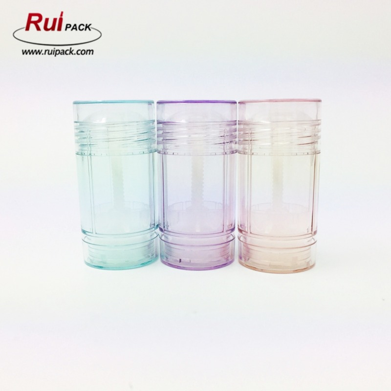 15g 0.5oz Empty clear transparent Round Deodorant Twist Up Stick Tube Bottom Filling Stick Deodorant Container