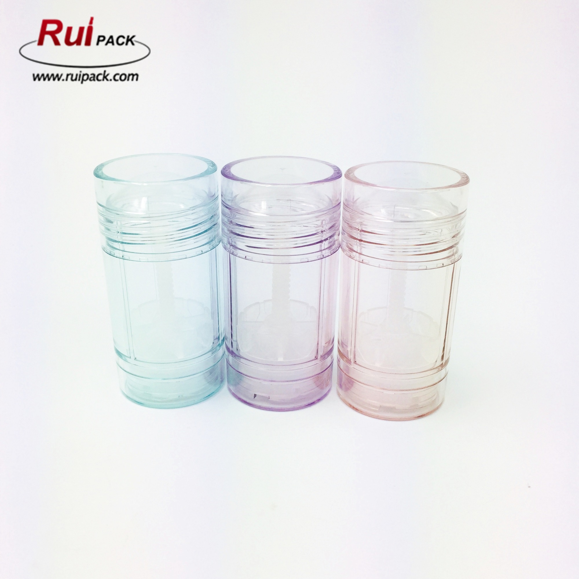 15g 0.5oz Empty clear transparent Round Deodorant Twist Up Stick Tube Bottom Filling Stick Deodorant Container