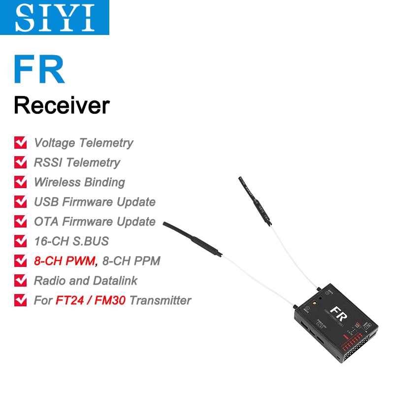 SIYI FR Receiver and FR Mini Receiver 2.4G with Long Range Telemetry S