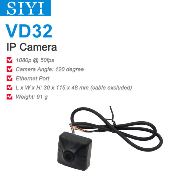 SIYI VD32 FPV Camera 720p 30fps Fixed Focus Port IP Camera
