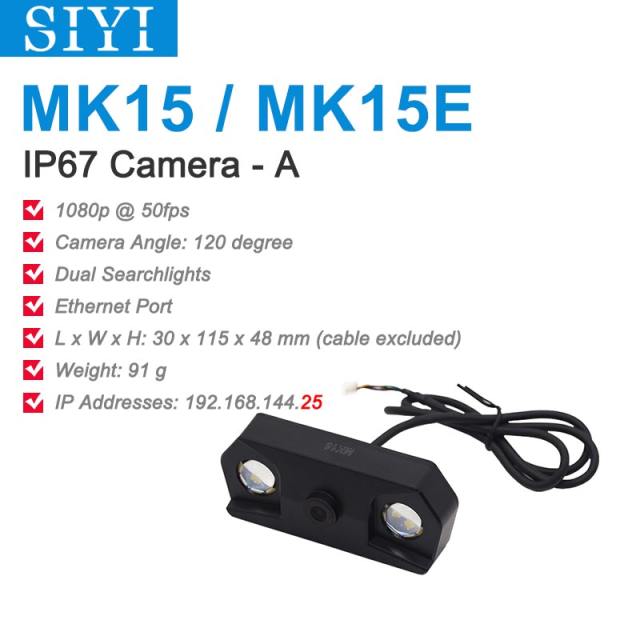 SIYI HM30 MK15 MK15E IP Camera IP67 Waterproof HD FPV Camera 1080p 60fps for HM30 MK15 MK15E Air Unit
