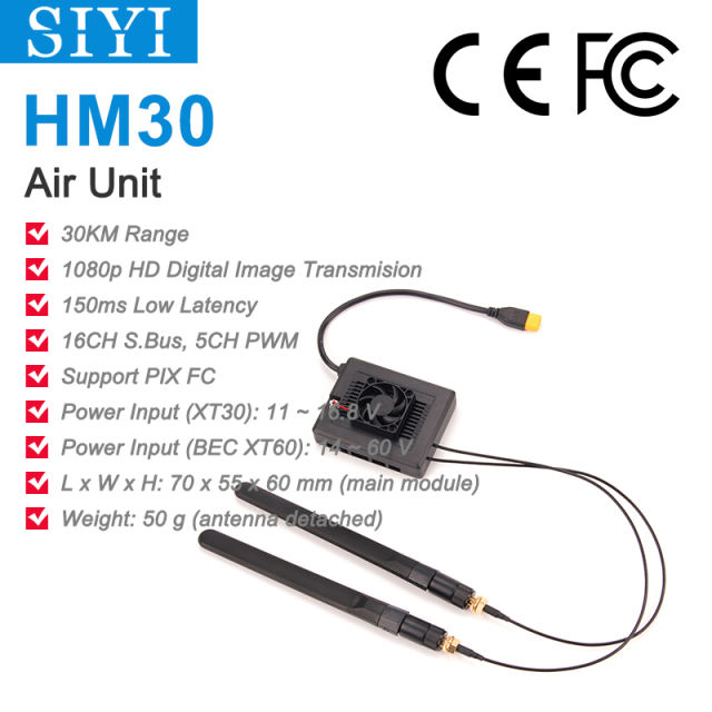 SIYI HM30 MK15 MK15E Air Unit with Long Range Full HD 1080p Long Range Image Transmission SBUS PWM Ethernet Mavlink Telemetry