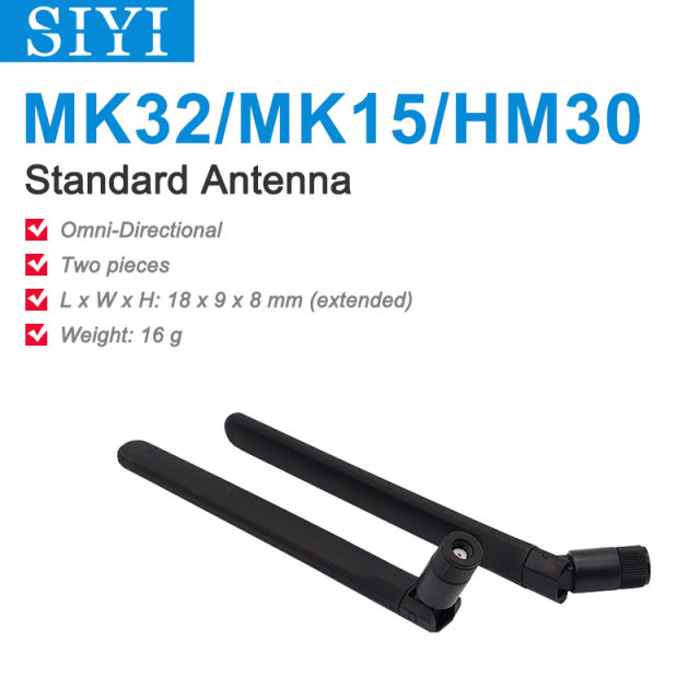 SIYI MK15 HM30 MK32 Standard Omni Antenna Compatible with MK15 MK32 Remote Controller HM30 Ground Unit and MK15 HM30 MK32 Air Unit