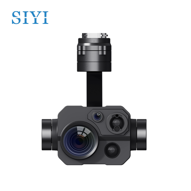 SIYI ZT30-D Optical Pod Four Sensors Gimbal Camera 4K 8MP 180X Hybrid 640 x 512 Thermal Imaging 1.5 KM Laser Rangefinder 2K Wide Angle with AI Smart Tracking 3-Axis Stabilizer Compatible with DJI M350 M300 RTK Payload for Drone Surveillance Inspectio