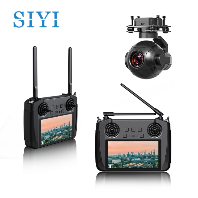 SIYI MK15 DUAL Mini HD Handheld Enterprise Smart Controller with Dual Remote and Remote Control Relay Feature CE FCC KC