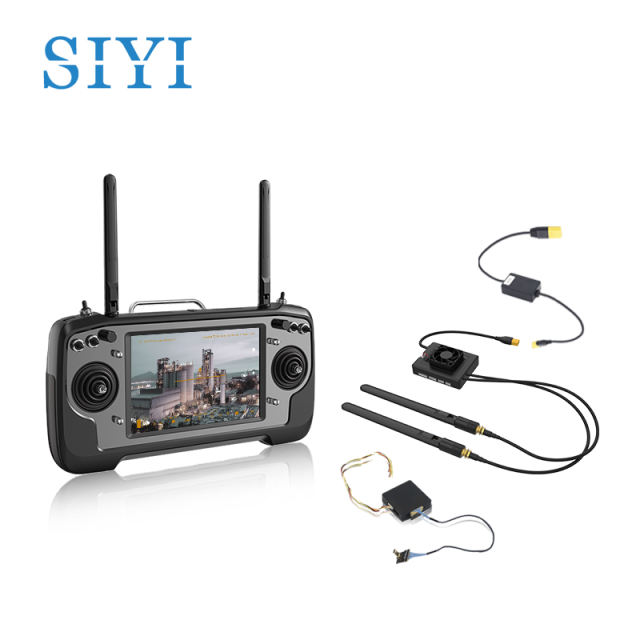 SIYI MK32 Enterprise Handheld Ground Station Smart Controller with 7 Inch HD High Brightness LCD Touchscreen Dual Full HD Digital Image Transmission 4G RAM 64G ROM Android OS for UAV UGV USV 15KM Range