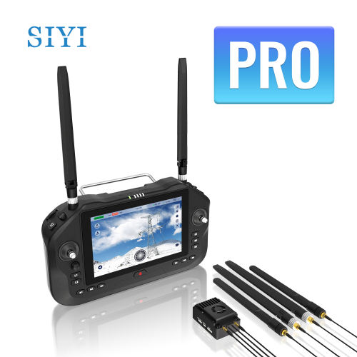 SIYI UniRC 7 / 7 Pro Dual Frequency 2.4 & 5 GHz Handheld Ground Station 40 KM Range Smart Controller with 7-Inch 1080P High Brightness Touchscreen 4K Digital Image Transmission 4G RAM 64G ROM Android 13 OS AES Encryption for UAV UGV USV Robotics