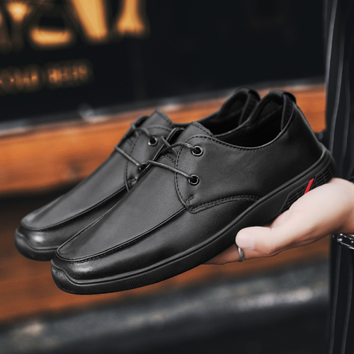 Leather Men Shoes Low Top Men Loafers Shoes High Quality Comfortable Black Loafers Casual Leather Flats Shoes Social Shoe Male