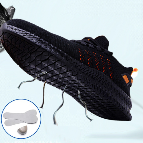 2022 new men work safety shoes steal toe safety shoes sneaker large size construction anti-puncture outdoor sports light shoes