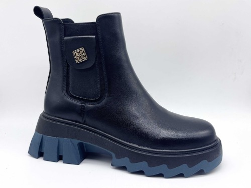 Herbst Mode flache Plattform lässig bequeme Damenschuhe Leder weiche Stiefel