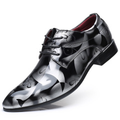 Новый костюм из лакированной кожи, модельные туфли, мужские деловые туфли в британском стиле, деловая мужская обувь со шнуровкой, остроконечная свадебная офисная обувь