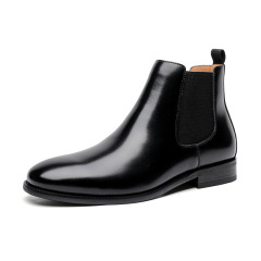 2022 осень и зима новый британский стиль ретро классические ботинки челси мужская обувь ins кожаные короткие сапоги с круглым носком повседневные модные кожаные сапоги