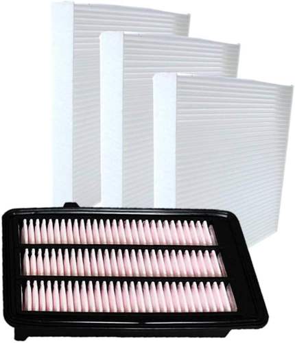 3 Pack Cabin air filter for Honda Civic,CR-V,CR-Z,Fit,HR-V,Insight,1 Pack Engine Air Filter for Honda CR-V (2017 2018) 1.5L, Civic (2016-2018) (1.5L)