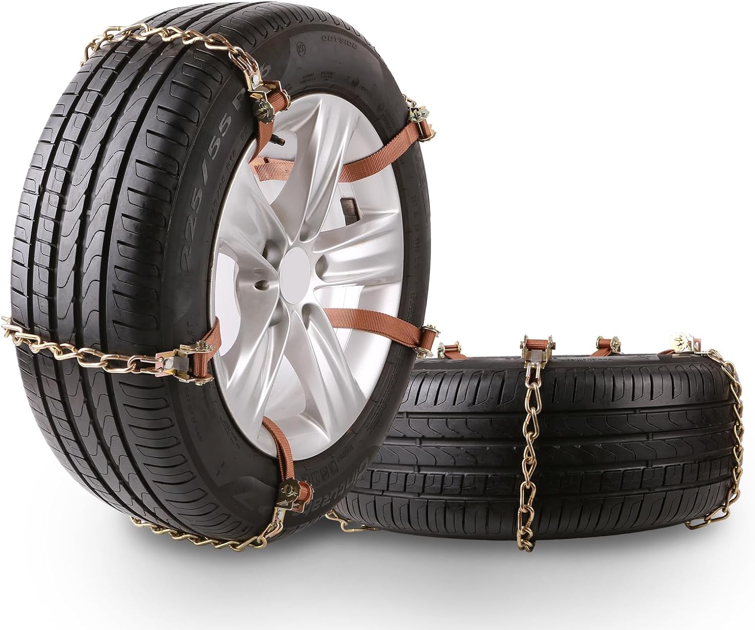 thumbnail image 2 of Snow Chains, 225-295mm Universal Tire Chains For Brazil 2 of 9