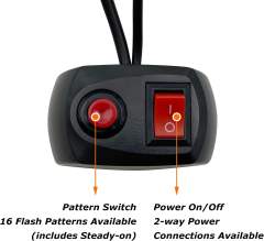(Upgrade 2) Led Strobe Lights for Emergency Vehicles Trucks 12-24V IP66 Waterproof (Amber)