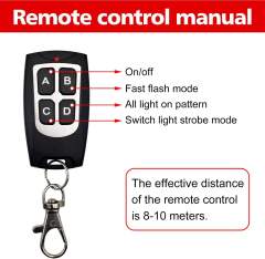Led Strobe Lights for Trucks Vehicles Suvs,12-24v 4pcs Emergency Warning Caution Hazard Construction Slim Sync Feature Car with Main Control Surface Mount (White Amber)