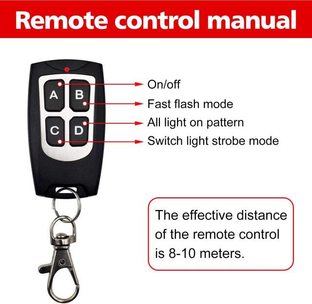 Led Strobe Lights for Trucks Vehicles Suvs,12-24v 4pcs Emergency Warning Caution Hazard Construction Slim Sync Feature Car with Main Control Surface Mount (White Amber)