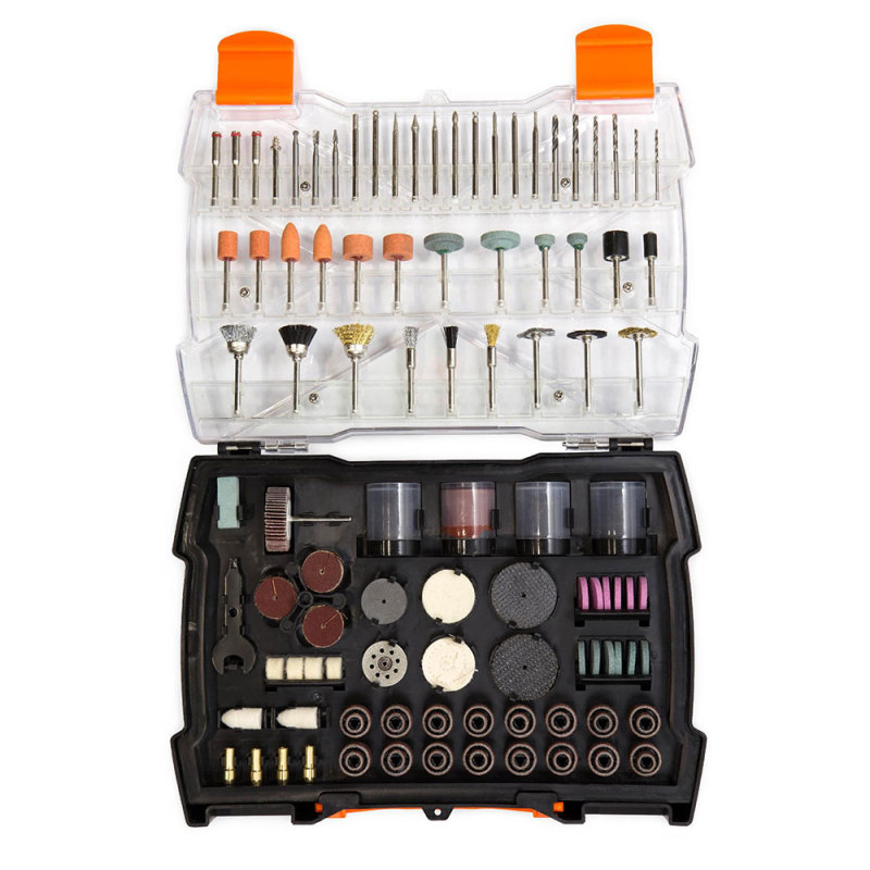 T-TECH 282-Piece Rotary Tool Accessory Kit With Carrying Case For Drilling, Cutting, Grinding, Sanding, Carving and Polishing