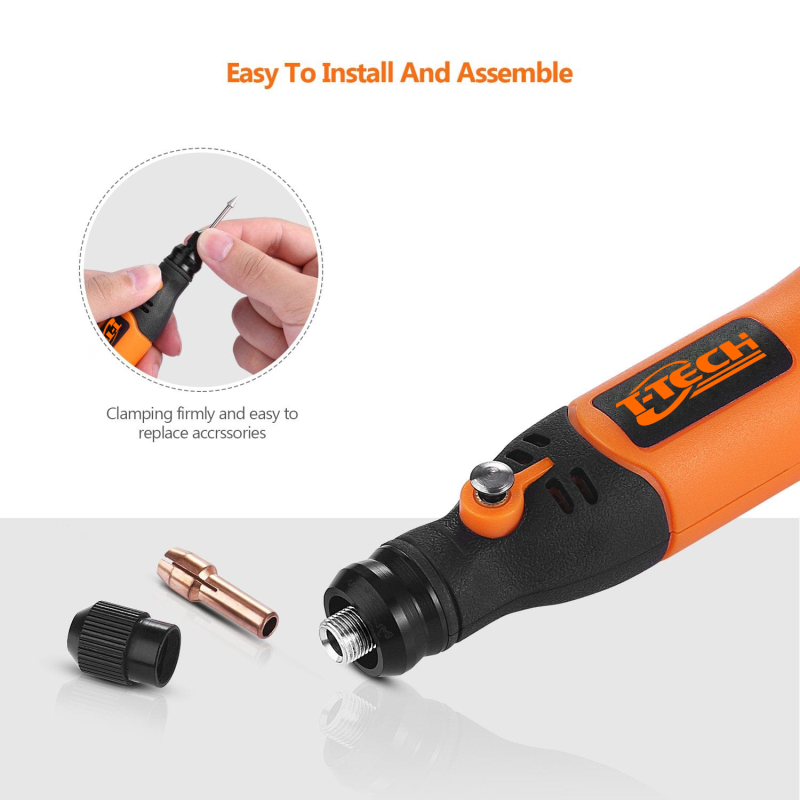 T-TECH OEM 3.7V Cordless Rotary Tool with 31 Piece Accessories