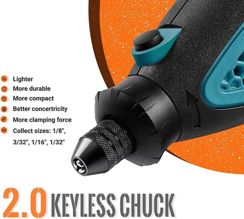 T-TECH OEM 135W Rotary Tool 10000-32000rpm Electric Mini Drill Grinder with 82pcs Accessories