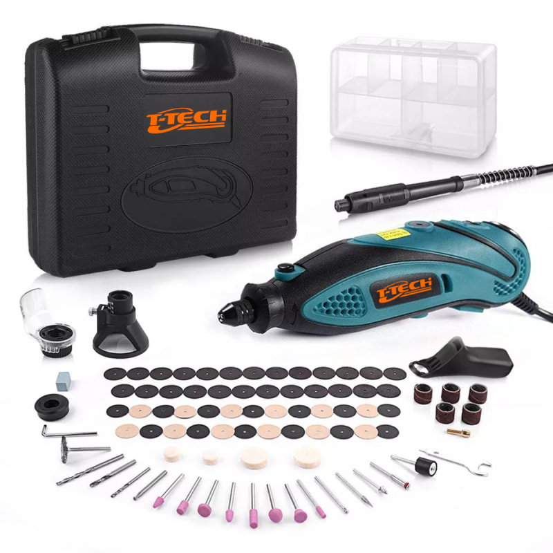 T-TECH 135W Electric Mini Grinder  With 82 Piece Accessories