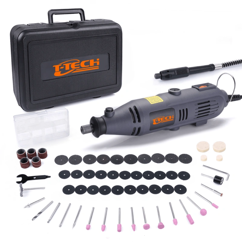 T-TECH OEM 135W Rotary Tool Variable Speed With 62pcs Accessories for Polishing Engraving Cutting Drilling
