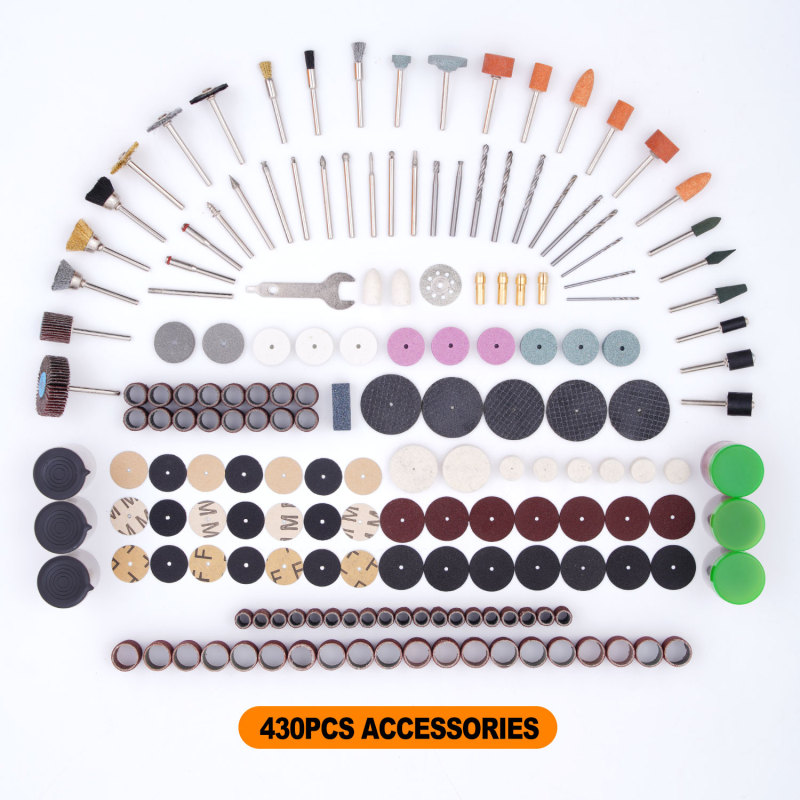 T-TECH 430pcs Rotary Tool Accessories Kit