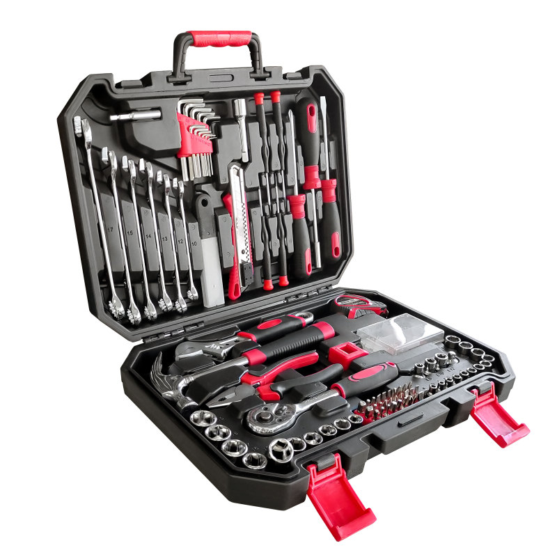 T-TECH 159pcs Auto Repair Socket Wrench Set Car Tool Kit With Plastic Toolbox Storage Case