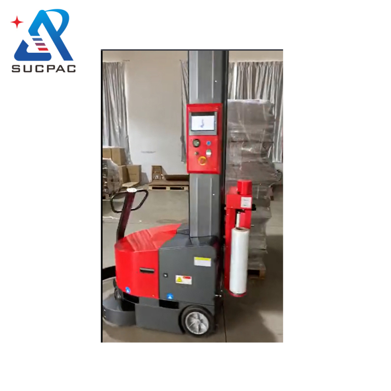 Fully Automatic Robotic Pallet Wrapper Self-Propelled Wrapping Machine