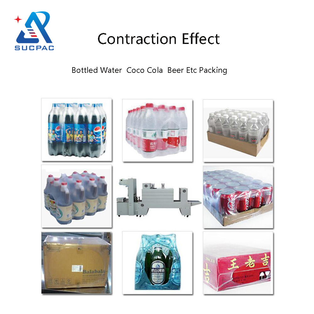 Water shrink packing machine automatic PE film packing for PE Bottles