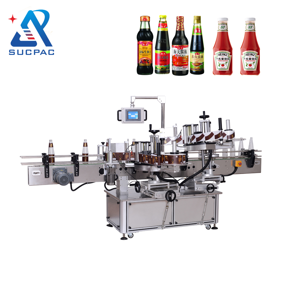 Superpack Factory Automatic Pet Glass Bottle Two Sides Labeling Machine