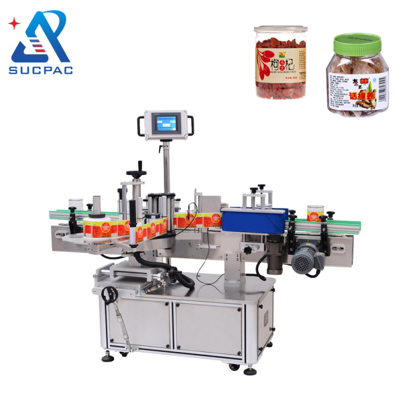 Fruit Juice Beverage Automatic Round Bottle Label Applicator Machine