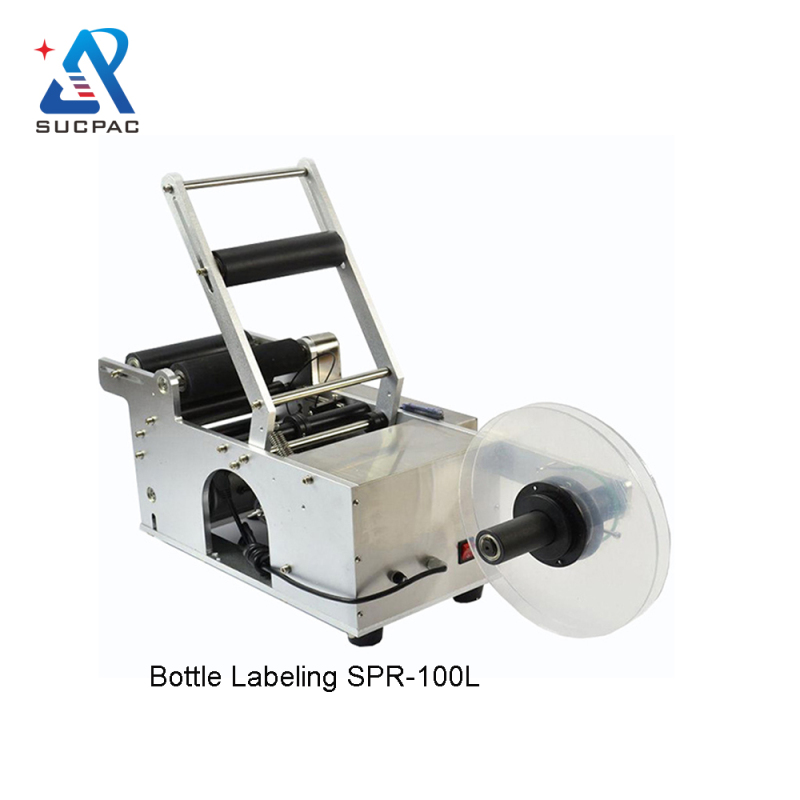 Manual Labeling Machine For Cosmetics Small Size Plastic Bottle