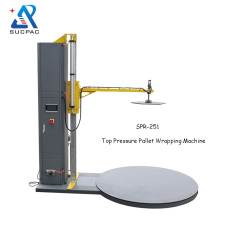 automatic pressure stretch film wrapping machine with standard size pallet