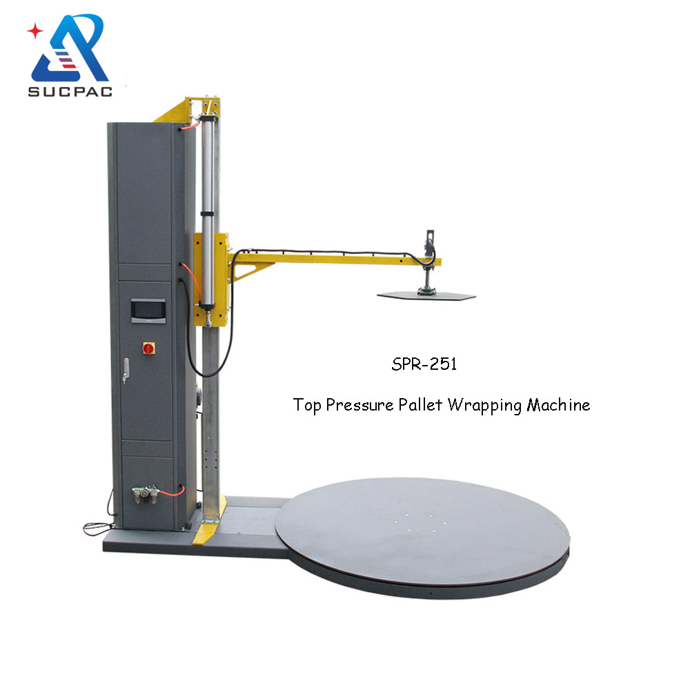 Electric Top Press Shrink Film Pallet Wrapping Machine