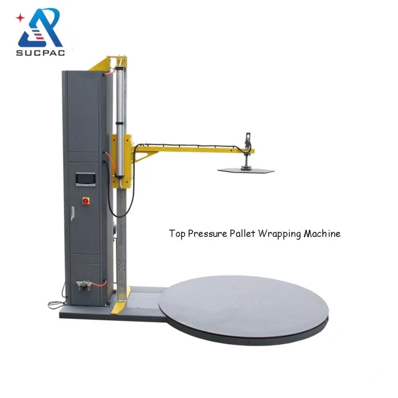 Electric Top Press Shrink Film Pallet Wrapping Machine