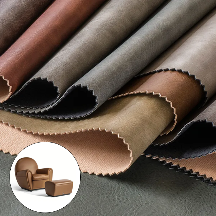 Brown Faux Leather Fabric