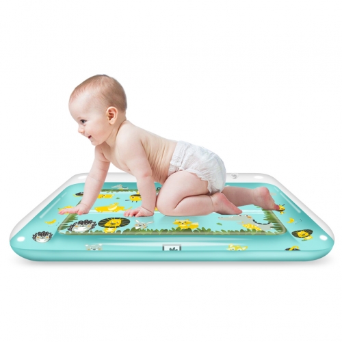Tummy Time Play Mat Inflatable Baby Water Mat Infant Baby Mat Fun Activity Play Toddlers Toys for 3-12 Months