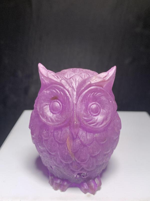 Resin owls Natural crystal chips  epoxy resin synthetic handicrafts outside single hot selling