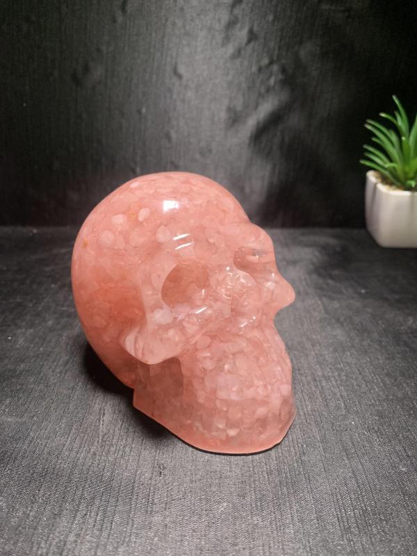 skull Natural crystal chips  epoxy resin synthetic handicrafts outside single hot selling