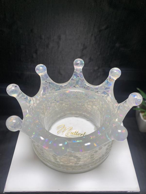 Multifunctional Crown Storage Base Natural crystal chips  epoxy resin synthetic handicrafts outside single hot selling