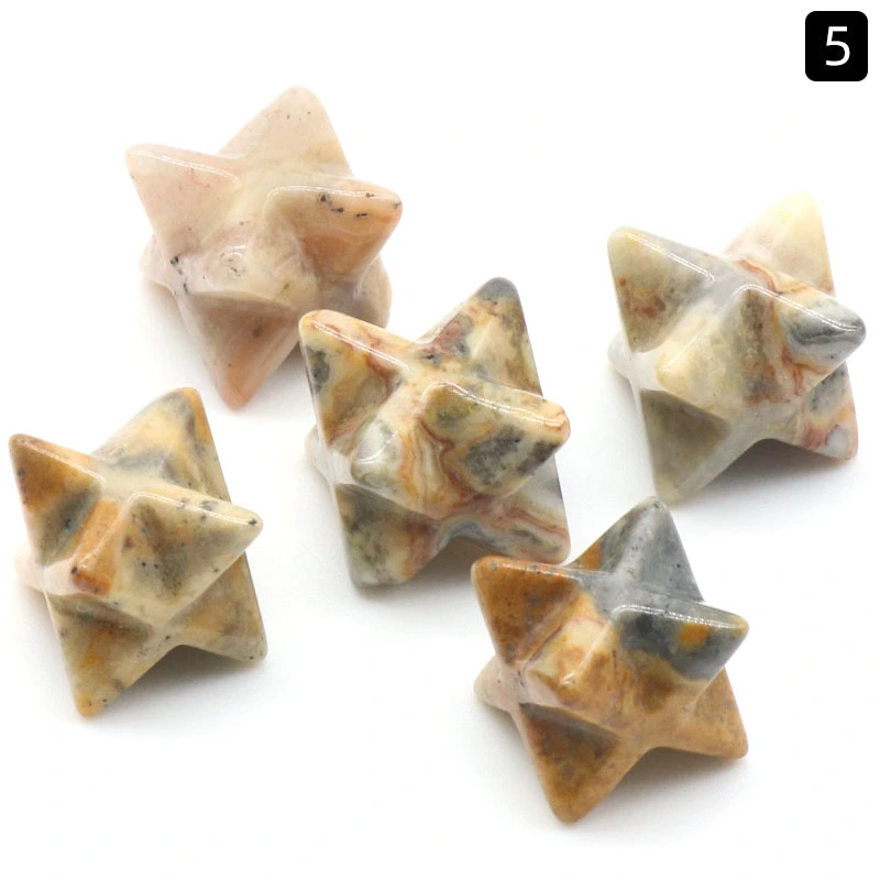 Merkaba natural crystal agate stone Merkaba big satellite hexagram stone small ornament wholesale