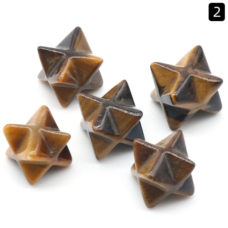 Merkaba natural crystal agate stone Merkaba big satellite hexagram stone small ornament wholesale